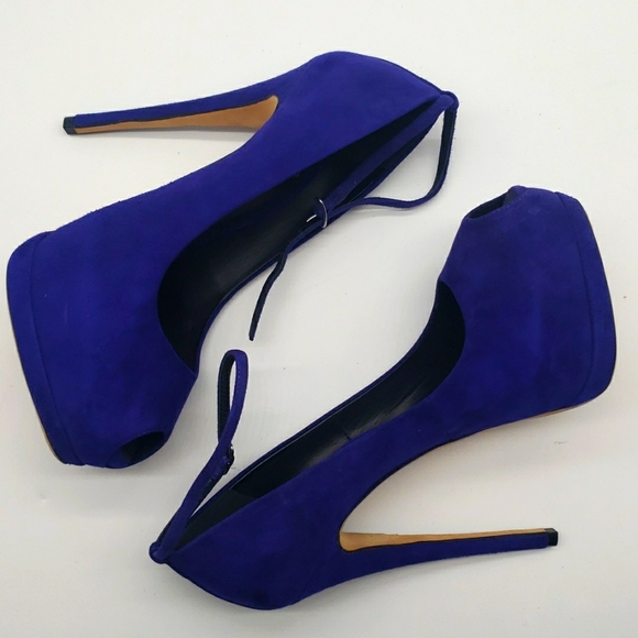 Giuseppe Zanotti size 39 1/2 color blue suede 100% Authentic NEW - Picture 1 of 13